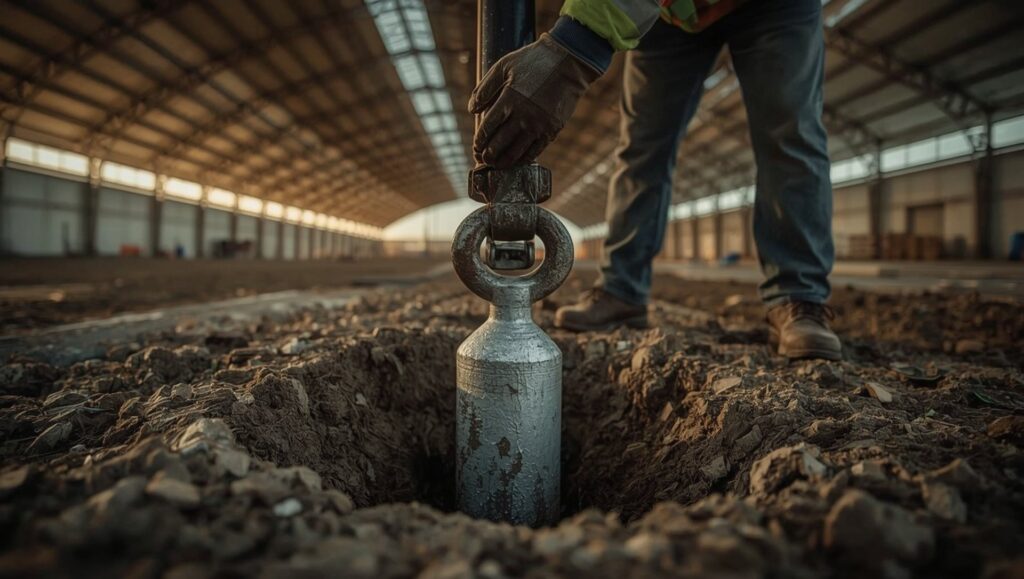 Rundbogenhalle verankern: Erdanker, Schraubfundament oder Beton — Anleitung mit Vergleich